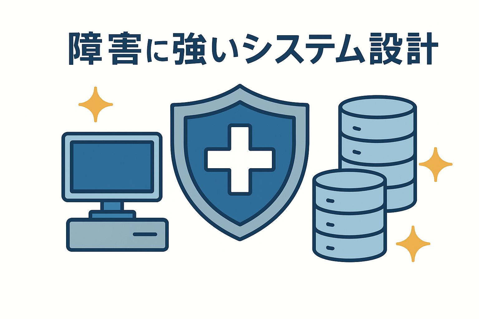 障害に強いシステム設計イメージ図 ここならどっとこむ